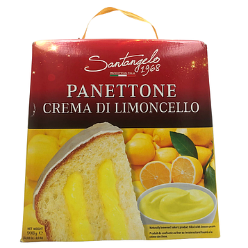 Панеттоне Panettone Santangelo alla Crema di rosa з лимонним кремом 908гр, (6 шт/ящ)