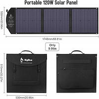 Заряджання на сонячній батареї 120 Вт 2xUSB, Type C, DC BigBlue