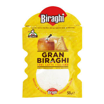 Сир пармезан тертий Biraghi Gran 50гр, (25шт/ящ)