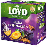 Фруктовый чай Loyd Plum & Cinnamon слива и корица 40гр (20 пирамидок), (10шт/ящ)