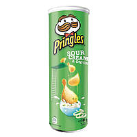 Чипсы Pringles Sour Cream & Onion сметана и лук 165 г, 19 шт/ящ