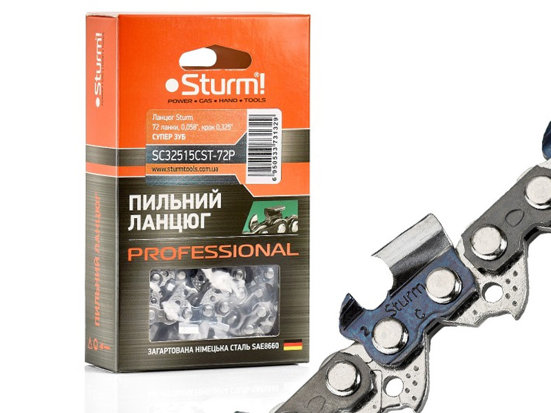 Ланцюг Sturm 72 ланки, 0,058", крок 0.325", супер зуб Sturm SC32515CST-72P