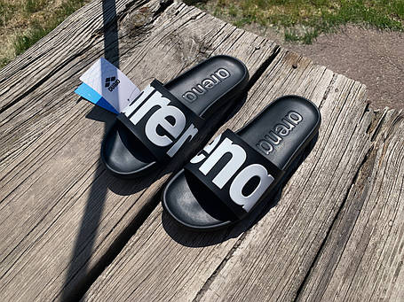 Чоловічі шльопанці Arena Urban Slid AD 00433-101 чорні з білим, фото 1