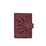 Жіноча шкіряна обкладинка для паспорта 3.0 Інді бордова, фото 6