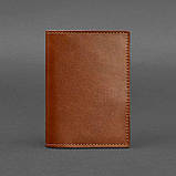 Кожана обкладинка для паспорта 1,2 світло-коричнева, фото 5