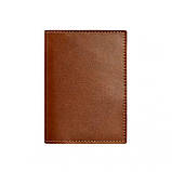 Кожана обкладинка для паспорта 1,2 світло-коричнева, фото 6