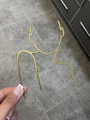 Топер з ламінованого картону без ніжки "Силует дівчини №1" по контуру