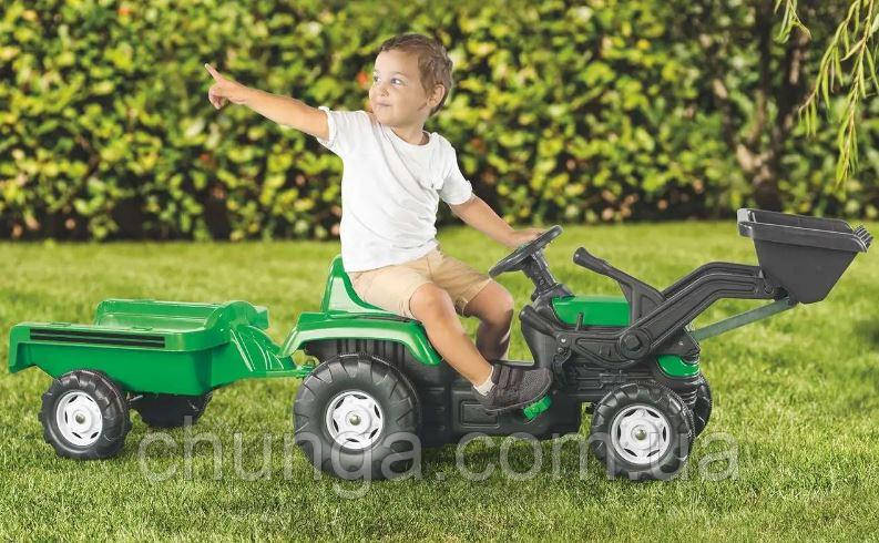 Дитячий педальний трактор-екскаватор з причеп і ковшем 8048 DOLU - фото 3 - id-p1632269973