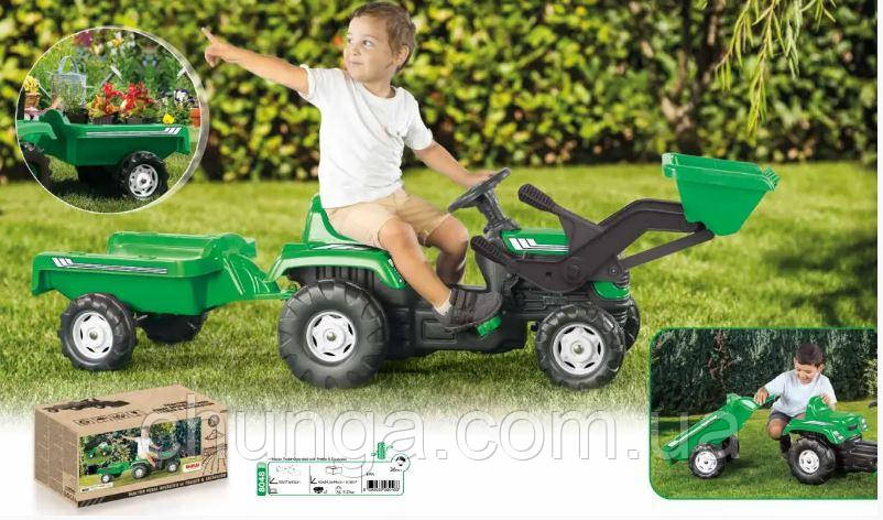 Дитячий педальний трактор-екскаватор з причеп і ковшем 8048 DOLU - фото 5 - id-p1632269973