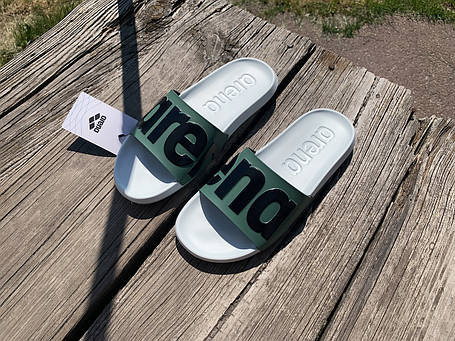 Чоловічі шльопанці Arena Urban Slid AD 00473-103 arana grey-army олива, фото 1