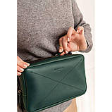 Кожана поясна сумка Dropbag Maxi зелена Krast, фото 9
