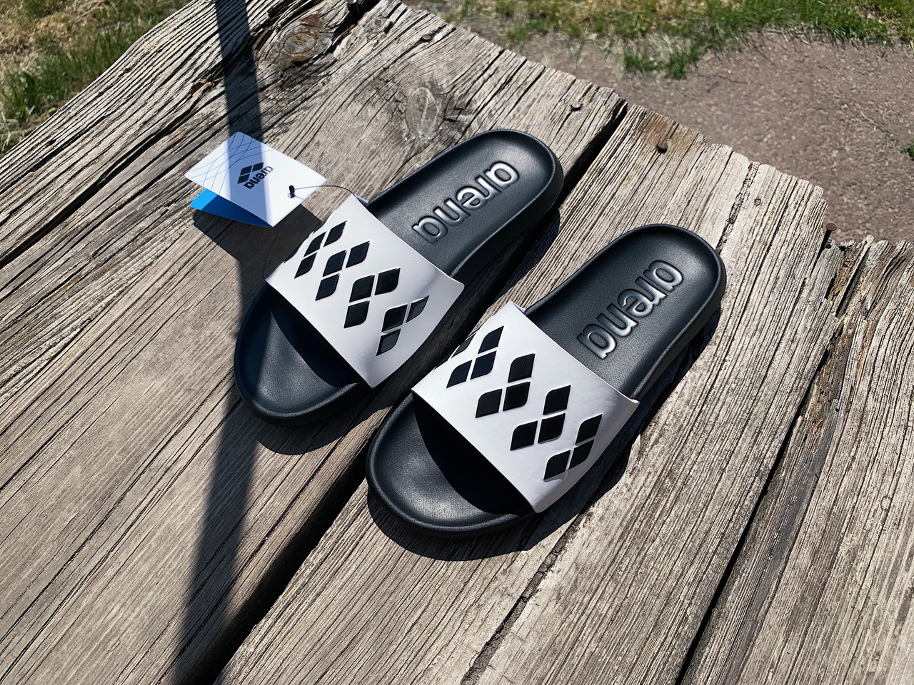 Чоловічі шльопанці Arena Urban Slid AD 00473-104 diamonds black-white чорні з білим