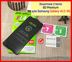 Захисне скло 6D Premium для Samsung Galaxy A13 4G (A135F) повний клей, захисне скло на самсунг a13 4джі