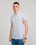 Чоловіча однотонна футболка, бірюзового кольору, фото 6