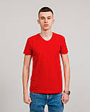 Чоловіча однотонна футболка, бірюзового кольору, фото 7