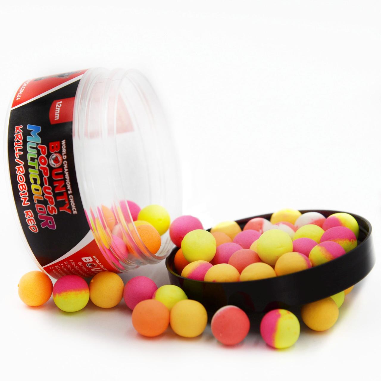 Бойли Bounty Pop-Up Multicolor 8 мм/ 55 шт. Krill/Robin Red