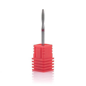 Фреза алмазна Nail Drill "Пуля" 244 023R діаметр 2,3 мм, червона