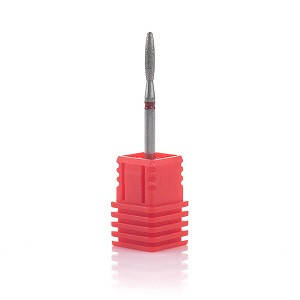 Фреза алмазна Nail Drill "Пуля" 244 023R діаметр 2,3 мм, червона, фото 1