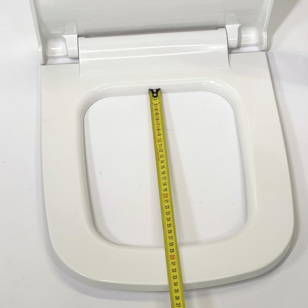 Сидіння для унітазу з дюропластів з кришкою Lento 0405, Туалетне сидіння з антибактеріальним покриттям, фото 1