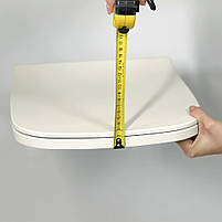 Сидіння для унітазу з дюропластів з кришкою Lento 0405, Туалетне сидіння з антибактеріальним покриттям, фото 5