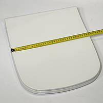 Сидіння для унітазу з дюропластів з кришкою Lento 0405, Туалетне сидіння з антибактеріальним покриттям, фото 9