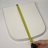 Сидіння для унітазу з дюропластів з кришкою Lento 0405, Туалетне сидіння з антибактеріальним покриттям, фото 10