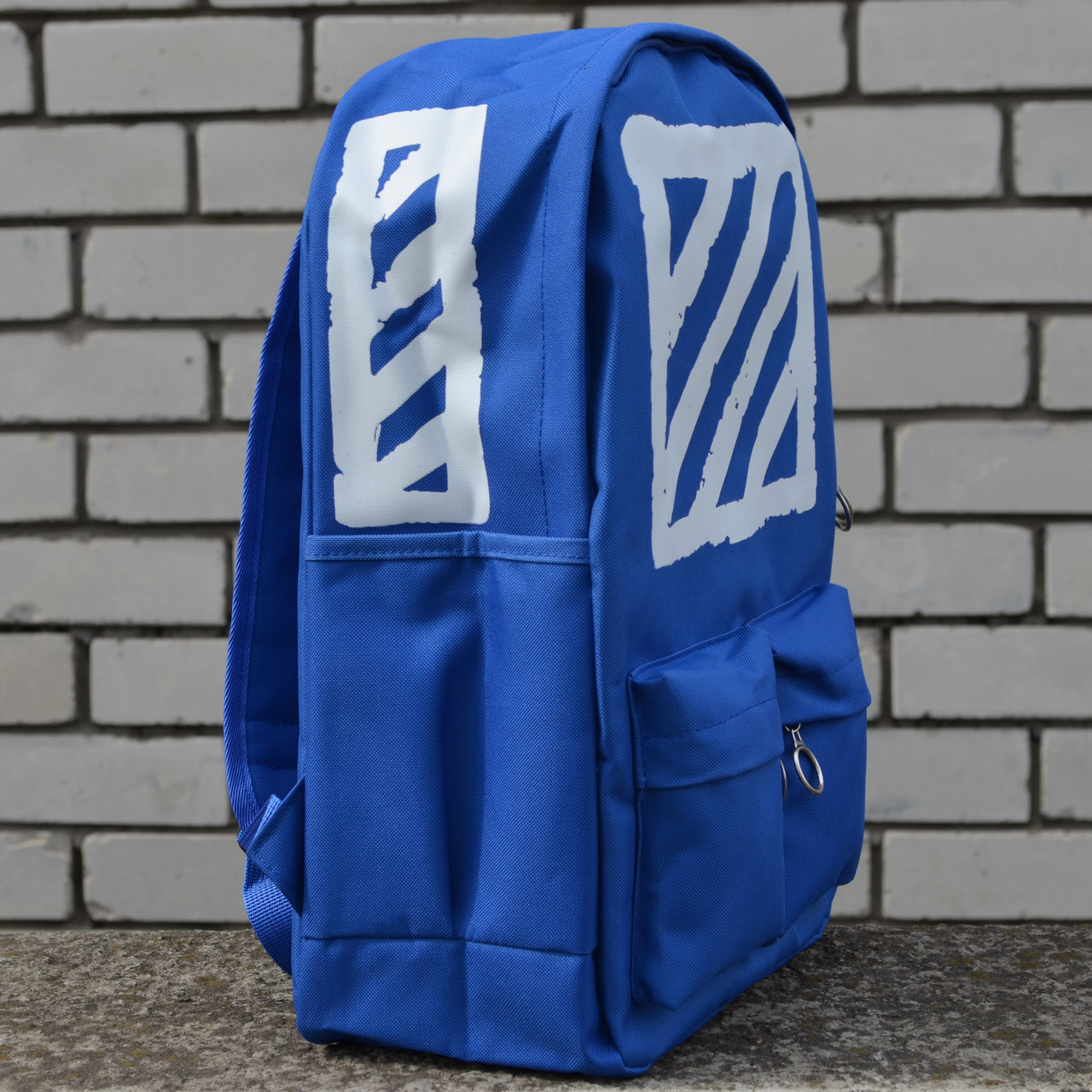 Рюкзаки шкільні сині 20 л Off-White Virgil Abloh Blue. Міські рюкзаки чоловічі Офф Вайт. Молодіжний рюкзак, фото 1