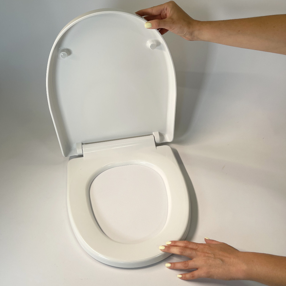 Туалетне сидіння з мікроліфтом з дюропластів Style 0408, Сидіння для унітазу з антибактеріальним покриттям, фото 1