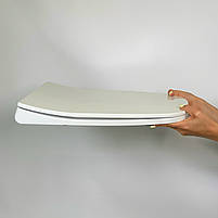 Сидіння з кришкою для унітазу з термопласту Fiesta Soft 0341, Міцне туалетне сидіння з мікроліфтом, фото 6