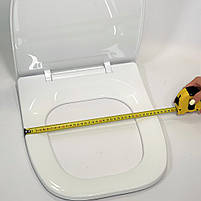 Сидіння з кришкою для унітазу з термопласту Fiesta Soft 0341, Міцне туалетне сидіння з мікроліфтом, фото 7