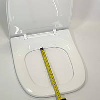 Сидіння з кришкою для унітазу з термопласту Fiesta Soft 0341, Міцне туалетне сидіння з мікроліфтом, фото 8