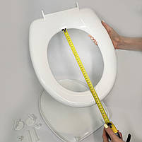 Сидіння для унітазу з термопласту з кришкою Akdeniz 0300, Овальне міцне і тверде сидіння для унітазу, фото 4