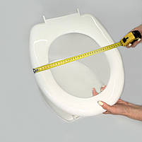 Сидіння для унітазу з термопласту з кришкою Akdeniz 0300, Овальне міцне і тверде сидіння для унітазу, фото 5