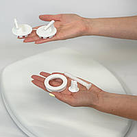 Сидіння для унітазу з термопласту з кришкою Akdeniz 0300, Овальне міцне і тверде сидіння для унітазу, фото 8