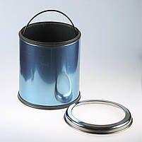 Відро для сміття кругле з кришкою з неіржавкої сталі 5 літрів, 24 см, діаметр 21 см., фото 6