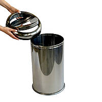 Відро для сміття з нержавіючої сталі з кришкою (45L), фото 8