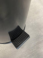 Відро для сміття з педаллю з неіржавкої сталі 5 літрів 26 см, діаметр 21 см чорного кольору, фото 7