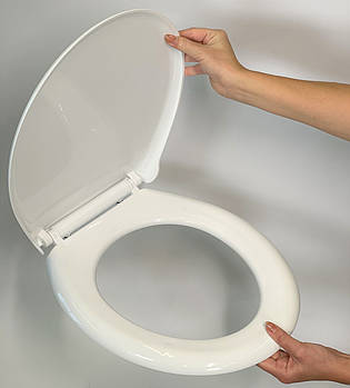 Сидіння для унітазу поліпропіленове Akdeniz 1010, Антибактеріальний туалетне сидіння з функцією мікроліфт