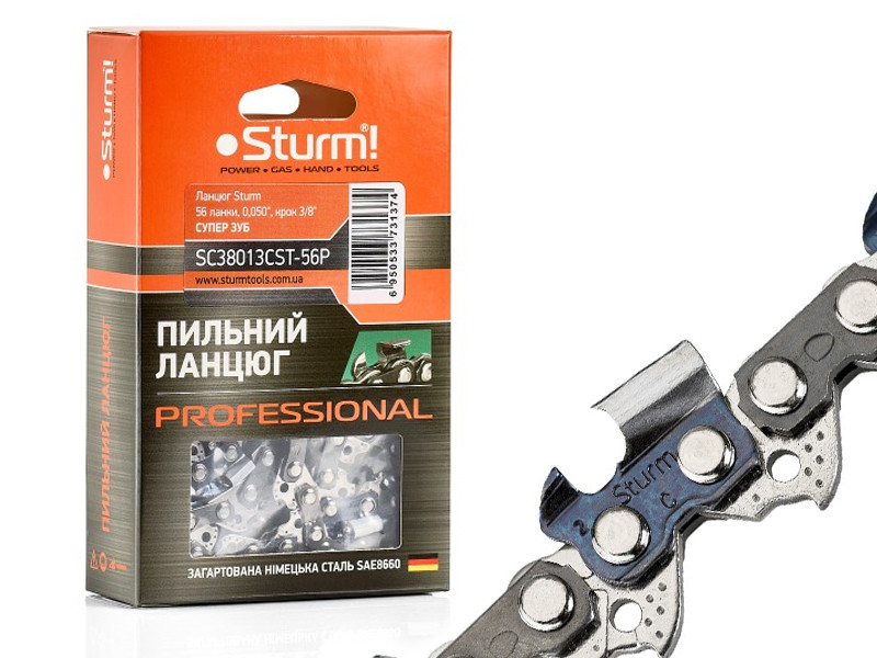 Ланцюг Sturm 56 ланки, 0,050", крок 3/8", супер .зуб Sturm SC38013CST-56P
