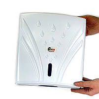 Диспенсер для рушників Z-складання пластиковий диспенсер для паперових рушників на 300 шт (Білий), фото 3