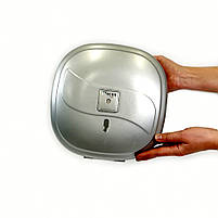 Великий диспенсер для туалетного паперу з боковим витягуванням пластиковий (Сірий), фото 2