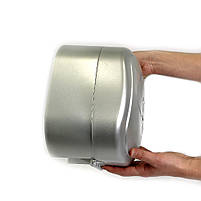 Великий диспенсер для туалетного паперу з боковим витягуванням пластиковий (Сірий), фото 4