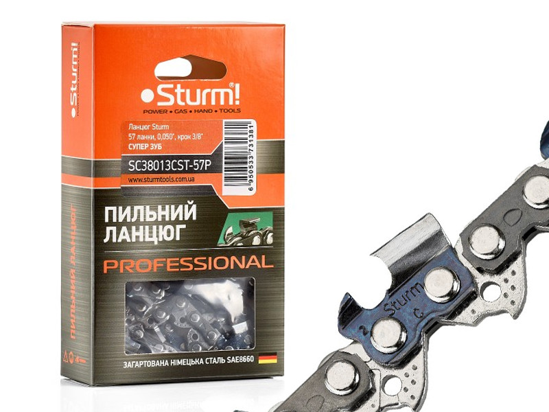 Ланцюг Sturm 57 ланки, 0,050", крок 3/8", супер зуб Sturm SC38013CST-57P