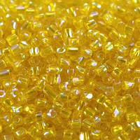 Бісер Peciosa Рубка 31001 / 81010 розмір 10 Прозорий райдужний Жовитий 5 грам