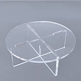 Підставка під товар кругла, Ш120 х Г120 х В45 мм, акрил 4мм, фото 3