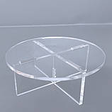 Підставка під товар кругла, Ш120 х Г120 х В45 мм, акрил 4мм, фото 2