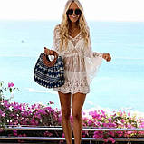 Летняя красивая пляжная туника, женская универсальная накидка пляжная, парео для пляжа, фото 10