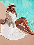 Літня красива пляжна туніка, жіноча універсальна пляжна накидка, парео для пляжу, фото 5