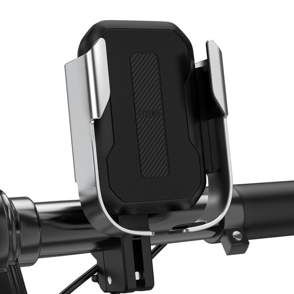 Тримач для телефону на самокат мотоцикл велосипед BASEUS Armor Motorcycle holder (срібний)
