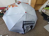 Парасолька Top Rain напівавтомат на 9 спиць із ТРІУМФАЛЬНА АРКА ПАРИЖ, парасолька із системою антивітер, парасолька від дощу жіночки, фото 2